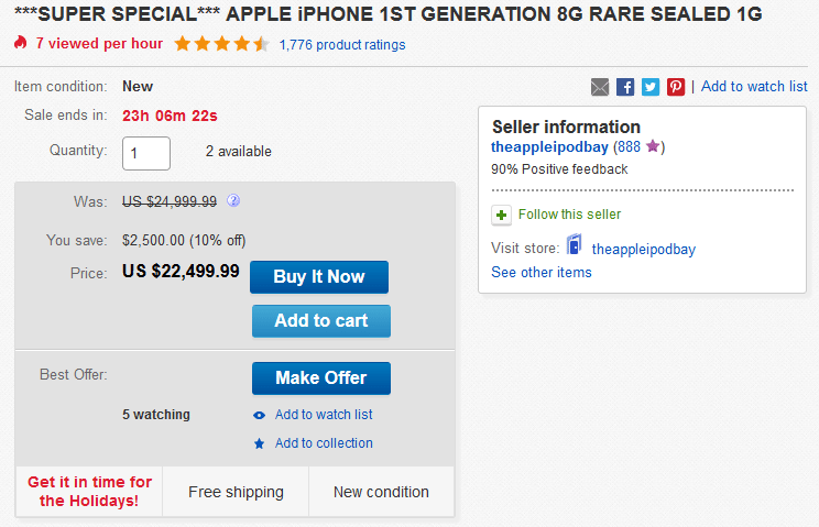 Θες το πρώτο Apple iPhone; Μπορείς να το έχεις αν σου περισσεύουν 22 χιλιάρικα! 1