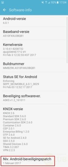 Διαθέσιμο το security patch Φεβρουαρίου για το Samsung Galaxy A5 (2016) 1