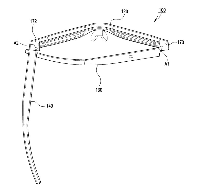 Illustrations from Samsungs patent application for smartglasses 1