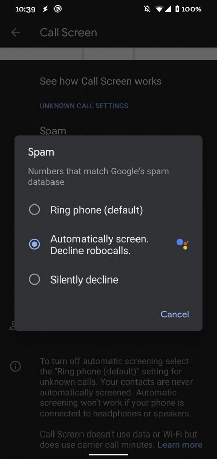 Το teardown του Google Dialer 4.2 Beta υποδηλώνει το αυτόματο robocall screening 2