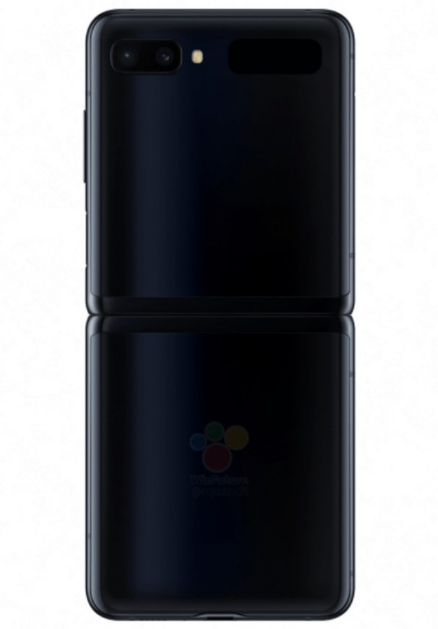 Official renders του Samsung Galaxy Z Flip σε μαύρο και μοβ χρώμα 4