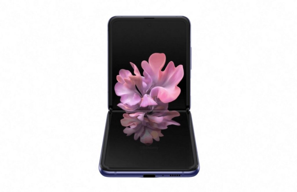 Official renders του Samsung Galaxy Z Flip σε μαύρο και μοβ χρώμα 10