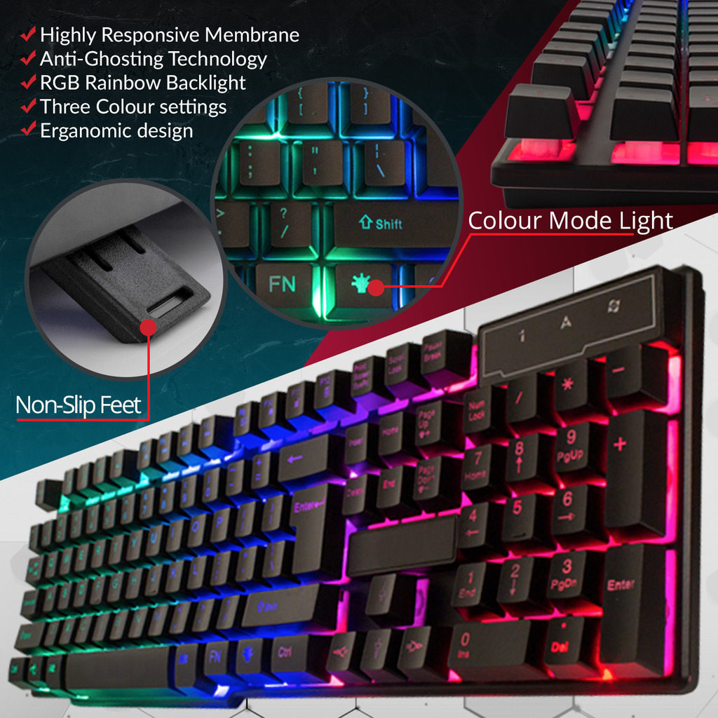 [Kooqie.com]: Τώρα με κόστος μόλις €12,90 απέκτησε ένα πολύ κομψό RGB Gaming Keyboard που συνδέεται με PC, PS4 & Xbox One. 5