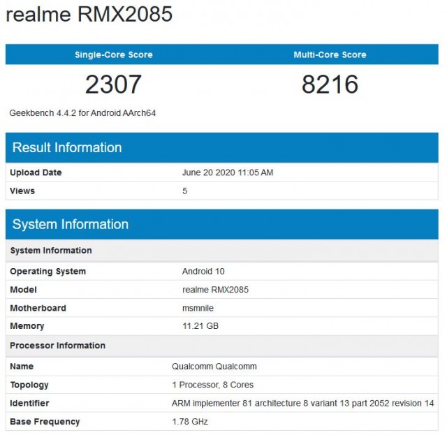 Το Realme X3 εντοπίστηκε στο GeekBench με 12 GB μνήμης RAM 1