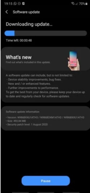 Η σειρά Galaxy Note 20 λαμβάνει ήδη την πρώτη ενημέρωση λογισμικού 1